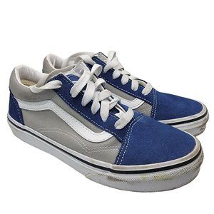 Vans Old Skool Kids 2 Blue Lace Up Low Top Casual Skateboarding Shoes -